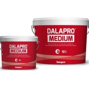 Dalapro Medium is a grey, ready-mixed, allround hand filler on all common types of indoor wall and ceiling surfaces.