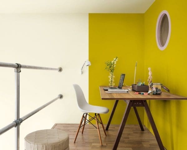 Levis verf mat muur bureau binnen geel